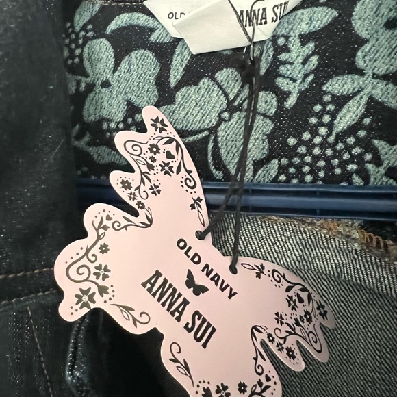 Anna Sui x Old Navy Dark Blue Denim Chore Jacket LIMITED EDITION - Picture 6 of 10